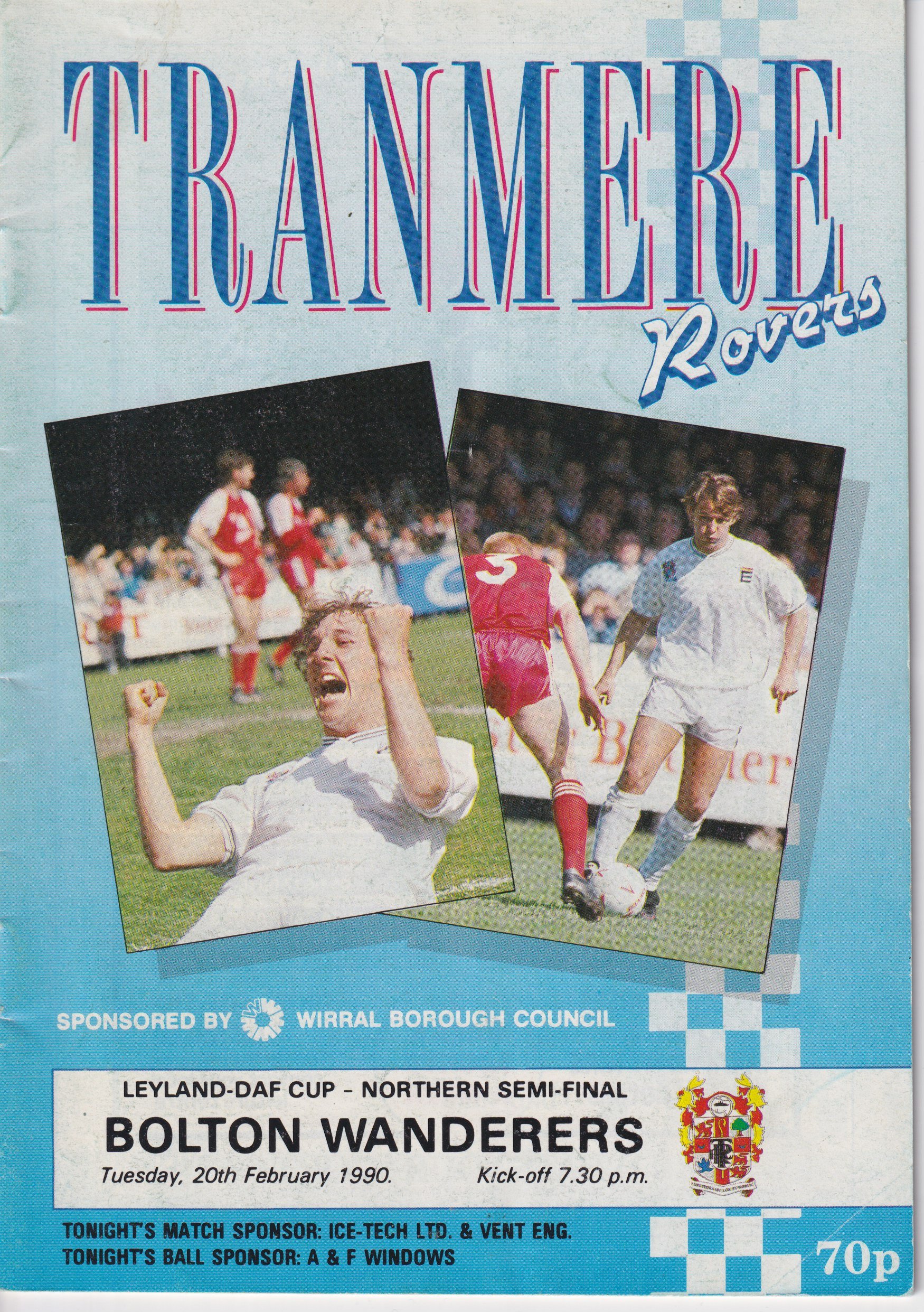 Tranmere Rovers v Bolton Wanderers match programme